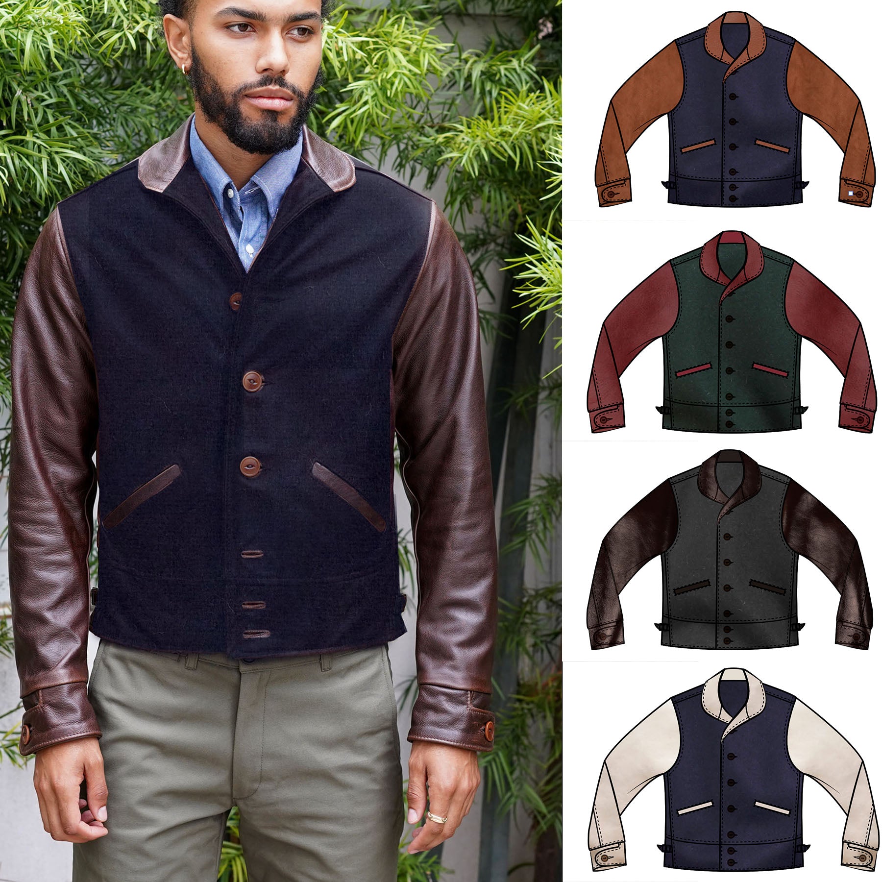 Made to Order Wool & Leather Thorpe Varsity Jacket DEPOSIT